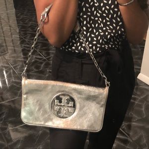 TORY BURCH Faded Silver Classic Shoulderbag